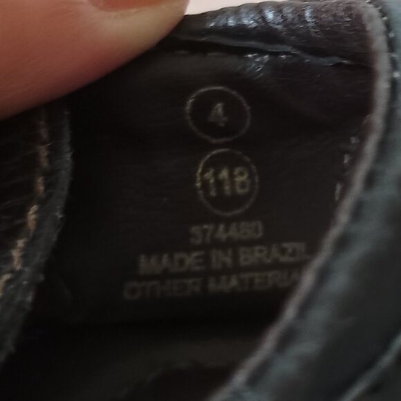 Toddler Fisherman Sandals, Brown Faux Leather with Velcro Strap, Sz. 4 - Picture 3 of 6